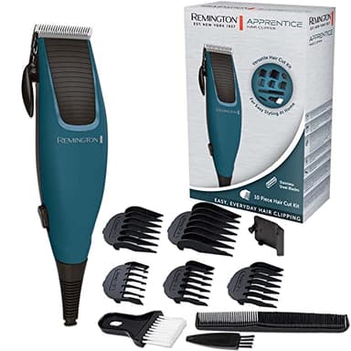 Remington Tagliacapelli - Lame in Acciaio Inox autoaffilanti: 0,5-18mm - Leva di Regolazione, Funzionamento a corrente, Set tagliacapelli: 5 pettini accessori, set parrucchiere, Tagliacapelli HC5020