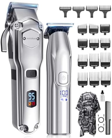 Tagliacapelli uomo professionale & T-blade per uomo, Macchinetta per capelli, Regolabarba, Tagliacapelli elettrico, Rasoio da barbiere, Impermeabile IPX7, Regalo ideale per gli uomini