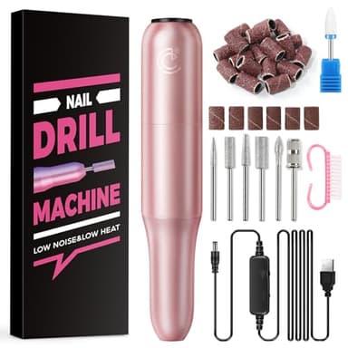 COSCELIA Tagliaunghie elettrico, 20000 giri al minuto Velocità regolabile Lima elettrica professionale per unghie in gel Set per pedicure e manicure Lima per unghie in gel e unghie acriliche