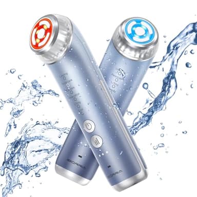 IBORRIA 2MHz Radiofrequenza Viso e Corpo, Aura2 Pro Massaggiatore Antirughe Lifting, EMS Elettrico, Rendere la Pelle Più Giovane (Blu)