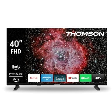 Thomson 40'' (100 cm) FHD - LED Fire TV - Controllo vocale Alexa, supporto AirPlay, triplo sintonizzatore, Bluetooth, HDMI, porte USB, AV IN e CI+ - 40FF2S34-2024