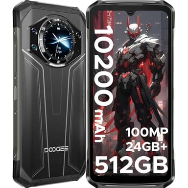 DOOGEE S119 Rugged Smartphone 2025, 512GB+24GB Telefono Indistruttibile, 10200mAh/33W, 1.32" IPS Rear Display, 6.58” FHD+ Cellulare Antiurto, 100MP+24MP Visione Notturnam, Android 14, NFC/4G Dual SIM