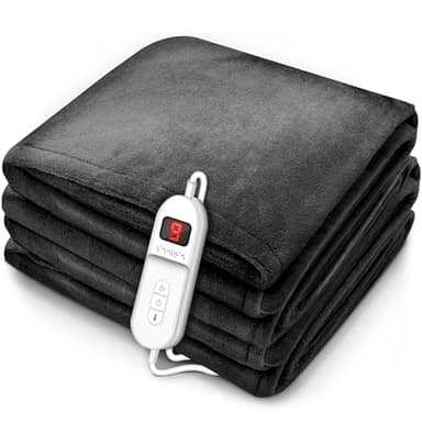 sinnlein® Sottocoperta Elettrica 200x180cm | Scaldaletto Elettrico con Spegnimento Automatico | Coprimaterasso Termico | Timer | 9 Livelli di Temperatura