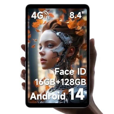 ALLDOCUBE Android 14 Tablet, Tablet Gaming 8.4pollici G99 iPlay 60 Mini Pro con 2 Altoparlanti, 16GB RAM 128GB ROM, FHD 1920x1200, Face ID, Widevine L1, 6050mAh, 5MP/13MP, 4G LTE, Giroscopio a 6 assi