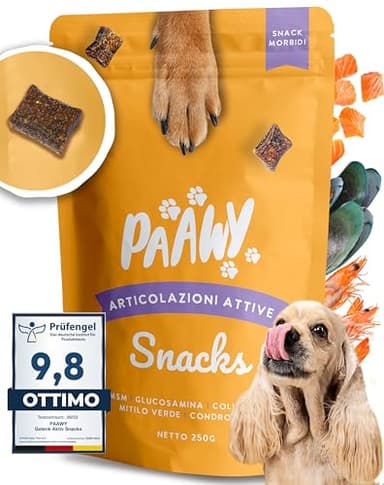 Integratore Articolazioni Cane, Integratore Cane Articolazioni - Snack Salutari con Glucosamina, Condroitina, Collagene, Cozza Verde e MSM - 250g