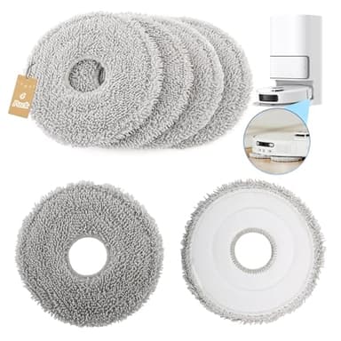 RongZy 4Pcs Panni per Mocio per Dreame L10 Ultra/L20 L30 L40 L50 Ultra Spazzole a Disco per Dreame X30 X40 X50 Ultra Panni Mop di Ricambio Robot Aspirapolvere Accessori(XX)
