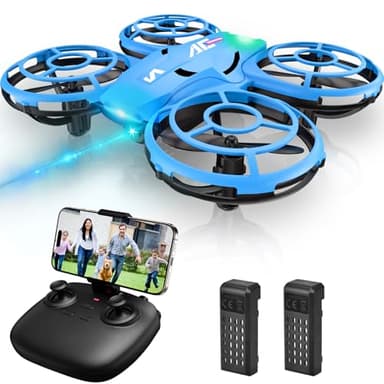 Fileeyn Mini Drone per Bambini, con Fotocamera HD 1080p, Controllabile tramite App Quadricottero RC con Luci a LED, Protezione dell'Elica con Flip 3D, Regalo Giocattolo per Bambini e Principianti