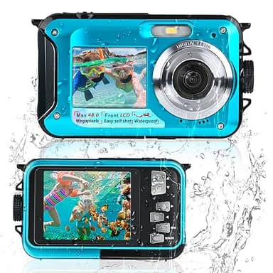 Macchina Fotografica Subcquea, Comius Sharp Fotocamera Subacquea Digitale 10FT 30MP Photo FHD Video 16X Digital Zoom con Scheda di Memoria da 32G per Selfie Subacquei, Nuoto, Immersione