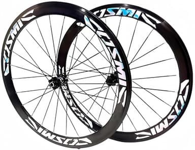 Coppia di ruote per bici da corsa Cerchi in lega di alluminio 700C per cassetta da 8 a 11 velocità. Freni a disco 50Mm 20 Fori QR-100/135Mm Anteriori 2 Posteriori 4 Cuscinetti Black,700C/50MM