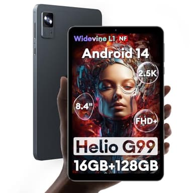 Headwolf FPad6 Tablet Android 8 pollici, tablet in offerta display 2560 x1600, Helio G99 Octa-core,16GB+128GB (2 TB), 16MP/8MP, batteria 6500 mAh, Widevine L1 Android 14,Face ID/4G SIM/5G WiFi/6 assi