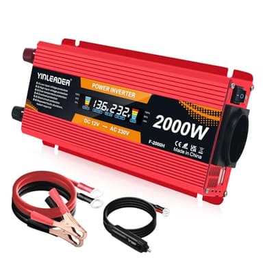 Power inverter 12V 220V 850W /2000W convertitore di tensione con display LCD 2 USB