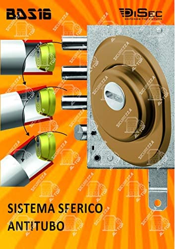 Disec Bds16D1P Serratura Defender Sferick, Bronzo, 25 mm