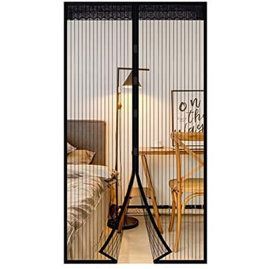 Extsud Zanzariera Magnetica 140x240cm Chiusura Automatica Tenda Zanzariera a Strisce Anti Zanzare Insetti per Porte Finestre Balcone Soggiorno (140x240cm)