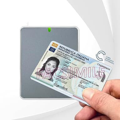 Internavigare uTrust 3700F - USB-A - Lettore RFID e NFC per Carta d'identità Elettronica CIE 3.0 per accedere a ANPR, INPS, INAIL, Agenzia Entrate e siti della P.A.