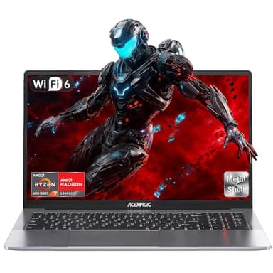 ACEMAGIC PC Portatile Gaming Processore AMD Ryzen 7 5700U,RAM 16GB SSD 512GB Laptop,Tastiera Retroilluminata Gaming Notebook,16,1" Full HD 1920x1080,WiFi 6,Grigio,HDMI