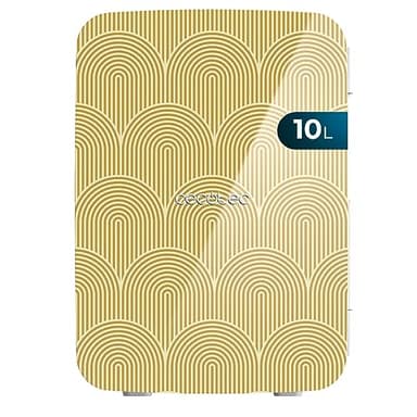 Cecotec Mini frigo da 10 L Bolero MiniCooling 10 L Bahamas Pat 2. Funzionamento 12 V-220 V, compatibile con auto e roulotte, funzione raffreddamento e riscaldamento, intervallo di temperatura 7-65 °,