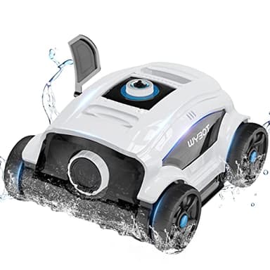 WYBOT Robot per Piscina 130 Minuti di Funzionamento Autonomo, Aspirapolvere per Piscina a Batteria con Double Motore, Pulitore per Piscina Fuori Terra/Piscina Interrate a Fondo Piatto Fino a 100 m²