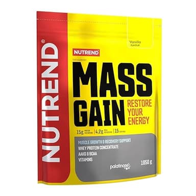 NUTREND - MASS GAIN - Proteine In Polvere per la Crescita della Massa Muscolare - Energia e Recupero - Gusto Vaniglia - 1050 gr