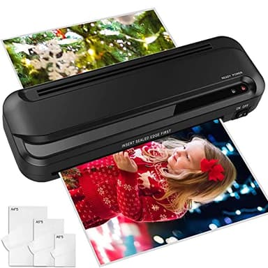 Plastificatrice A4 A5 A6 Laminatrice a Caldo Foto Plastificatore Macchina Laminazione Velocità 220 mm/min In Formato con 15 Pouches per Ufficio Ristorante Casa Negozio