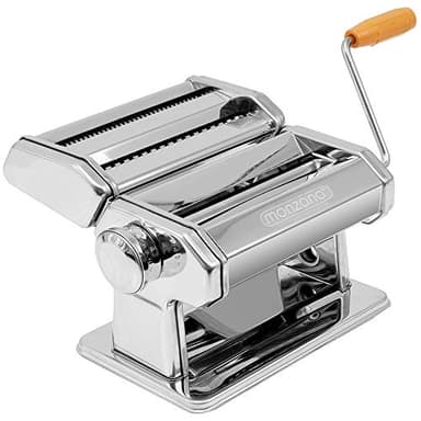 Monzana Macchina per Pasta a 2 Rulli 9 spessori Sfogliatrice Manovella Spaghetti Tagliatelle Lasagne