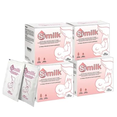 SIMILK | INTEGRATORE ALLATTAMENTO | a Base di Vitamine e Minerali con aggiunta di Galega, Cardo Mariano e calcio | Specifico per la mamma che allatta | 120 Bustine | 4 Confezioni