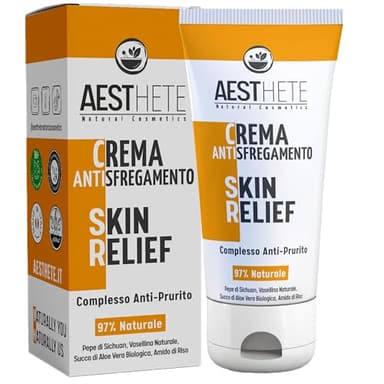 Crema Antisfregamento Cosce Donna e Uomo Naturale al 97% Per Sportivi, Ciclisti e Uso Quotidiano Lenitiva Contrasta Irritazione e Arrossamenti Anti Sfregamento Con Complesso AntiPrurito 100ml Aesthete