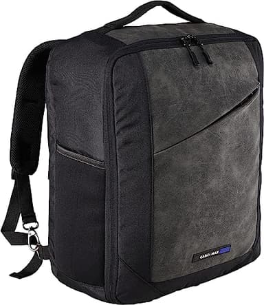 Cabin Max Manhattan 24L Wizz Air Zaino 40x30x20 Bagaglio a mano Borsa da viaggio (Materiale Riciclato Nero, 40x30x20cm)