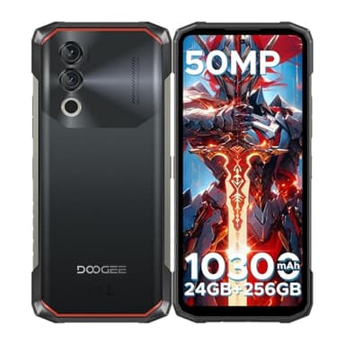 DOOGEE Blade 10 Power Rugged Smartphone, 24(6+18) GB+256GB, 10300mAh, Smartphone 90Hz 6.6” HD+ IPS, Octa Core Android 14, 50MP+8MP, Triple Card Slot, Fingerprint ID/Face Unlock/NFC/OTG, Nero