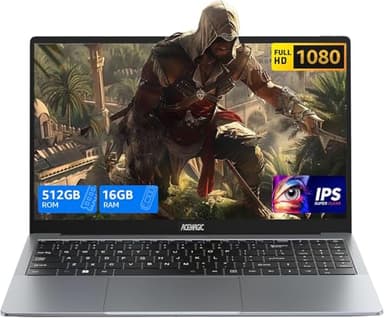 ACEMAGIC PC Portatile Laptop con In-tel Alder Lake N97 (Fino a 3,6Ghz),16GB DDR4 RAM 512GB SSD(Fino a 2 TB),WiFi,BT5.2,Type_C, USB3.2,HDMI,15,6'' 1080P Computer Notebook - Versione 2.0