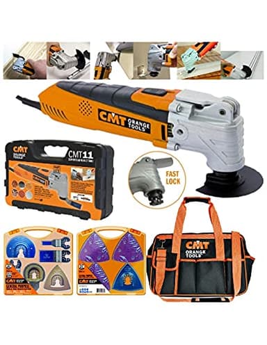 Utensile multifunzionale oscillante 300 W cmt11 + Kit Lame 37 Utensili Lame Accessorie omm-x37 + Borsa Professionale Multitasche Bag-001