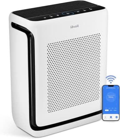 LEVOIT Purificatore d'Aria per Allergie con Modalità Animale, CADR 416m³/h, fino a 87㎡, per Fumatori, Doppio Sensore e Filtro HEPA contro 99,97% di Peli di Animali e Odori, Muffe, Polline, Polvere