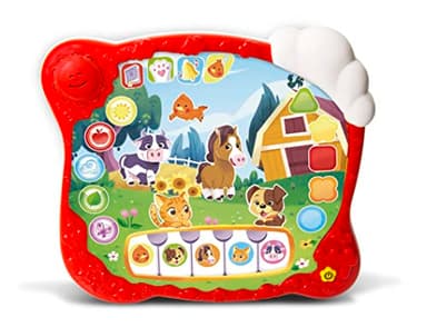 Clementoni Sapientino - La Fattoria delle Filastrocche, Gioco Educativo Elettronico per Bambini 2-4 Anni, Tablet Interattivo con Versi degli Animali e Filastrocche in Italiano e Inglese, 12068
