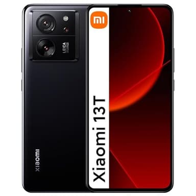 Xiaomi Smartphone 13T 5G, 50 MP Leica Triple Camera System, display AMOLED da 144 Hz, processore da 4 nm MediaTek Dimensity 8200-Ultra, batteria da 5000 mAh 12 GB + 256 GB (nero lucido)