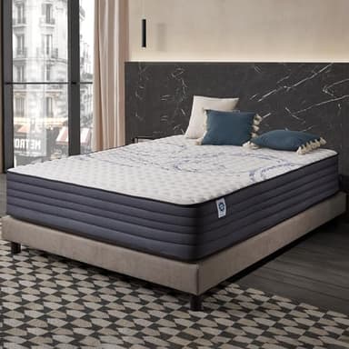 Naturalex - Materasso Matrimoniale 160x190 cm - Altezza 30 cm - Perfectsleep - Schiuma Memory HR, Blue Latex, Ergonomico, Solido, Ipoallergenico - Lato Invernale ed Estivo