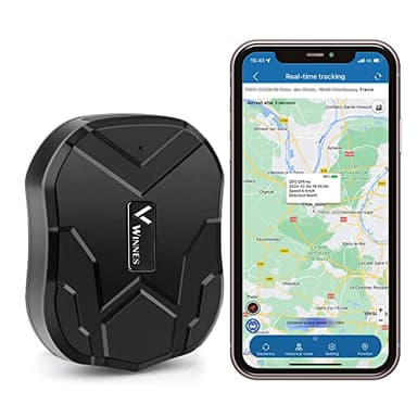 Localizzatore GPS Tracker per auto Localizzatore con APP senza Abbonamento GPS auto Antifurto Auto/Moto/Camion/Custodia da Viaggio - Winnes TK905 5000mAh Standby di 90 giorni con Magnetico IP58