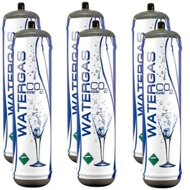 GASFRIGO® - Bombola co2 per gasatore 600 gr usa e getta attacco M11x1 - gas acqua frizzante - co2 per acqua frizzante - confezione da 6 bombole