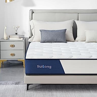 SuiLong Materasso 180x200 Altezza 25 cm Molle insacchettate Memory Foam,5 Zone Ergonomico materasso matrimoniale 180 x 200 cm,Materassi Matrimoniale Ortopedico in Scatola(180x200x25 cm)