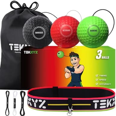TEKXYZ Reflex Ball per Boxe Pallina Rimbalzante Allenamento Pugilato Sfidante BRG | TEKXYZ Boxing Reflex Ball Challenger BRG