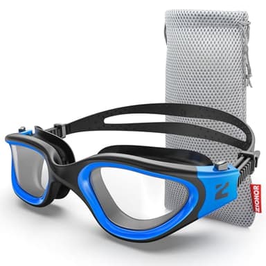 ZIONOR Occhiali da nuoto ottici, G1 a prova di perdite (nero-blu -600)