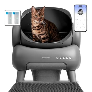 Neakasa M1 Lettiera Gatto Autopulente Aperta Grande XXL, Controllo APP, Smaltimento dei Rifiuti Senza Odori, Lettiera autopulente per gatti, Sacchetti e Tappeto Lettiera gatto, per Più Gatti