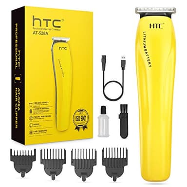 Tagliacapelli Uomo Professionale, Regolabarba Elettrico Barba Rasoio Capelli con 4 Pettine Guida e Potenti Batterie al litio Ricaricabili Incorporate, per la Cura di Barba, Capelli e Corpo (giallo)