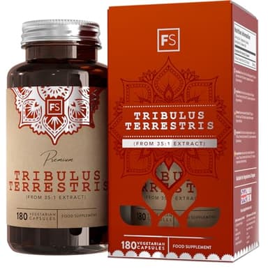 FS Tribulus Terrestris | 180 Capsule Tribulus-Terrestris Alto Dosaggio - 2500mg Tribulus (da Estratto 35:1) per Capsula | Non-OGM, Senza Glutine e Allergeni | Prodotto nel Regno Unito