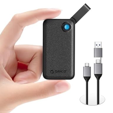 ORICO SSD Esterno 2TB, Hard Disk Esterno SSD fino a 2000 MB/s, USB 3.2 Gen 2x2 SSD Portatile con Cavo USB C 2 in 1, Compatibilità con Smartphone, PS5, Xbox, Laptop, MacBook/Pro/Air - B20