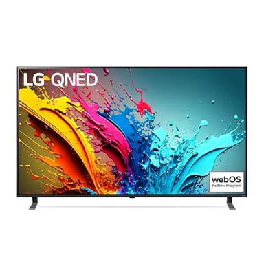 LG QNED 55'', Serie 85 2024, 55QNED85T6C, Smart TV 4K, Processore α8, Design slim, 20W, AI Picture Pro, 4 HDMI 2.1 120Hz, VRR, FreeSync Premium, Alexa, Wi-Fi, webOS 24, Telecomando puntatore