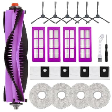 Attemart J15 Pro Ultra Pezzi di Ricambio per Eureka J15 Pro Ultra Aspirapolvere Accessori, 1 Spazzola Principale, 4 Filtri, 4 Panni, 4 Sacchetto Polvere, 6 Spazzole Laterali, 1 Spazzola Pulizia