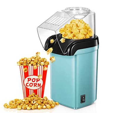 Macchina Popcorn,1200w Macchina Per Popcorn, 4L, Facile Da Usare, Popcorn Veloce In 2 Minuti, Incl. Misurini Di Mais Per Serate Di Calcio E Feste Di Natale, Merenda Sana, Senza Grassi, Senza Olio