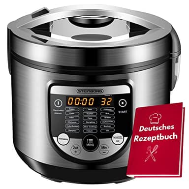 Pentola multiuso 18 in 1, 900 Watt, 5 litri, cuoci riso, a vapore, padella per saltare e yogurt, pentola a pressione, pentola a pressione