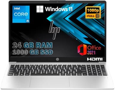HP Probook 450 G10 Notebook portatile Silver, RAM 24GB, SSD 1TB, Display FullHD 15.6", Cpu Intel i5-1334U 10 Core da 4,6 GHz, fingerprint, Win11 Pro, Office Pro 2021