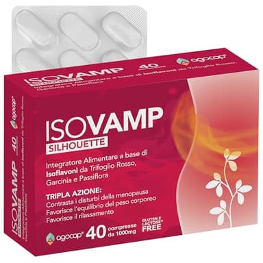Agocap Isovamp integratore sostiene la menopausa, a base di Trifoglio Rosso, e Cimicifuga | Controlla le Vampate di Calore, sbalzi d’umore