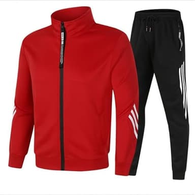 HICKMONBER Tuta Uomo Sportive con Zip e Cappuccio Autunno E Inverno Completo Due Pezzi,Completi Sportivi da Uomo Pullover Felpa con Cappuccio e Jogging Pantaloni 2 Pezzi Tute S-3XL